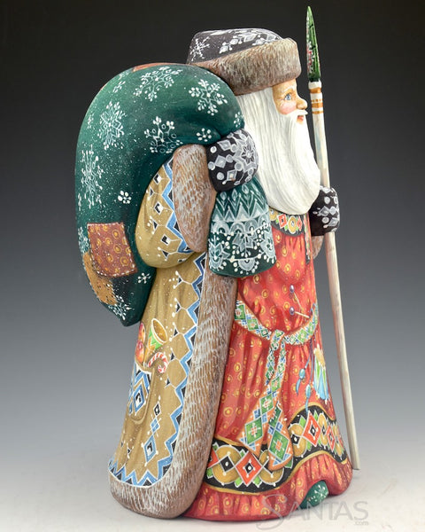 Beautiful Russian Santa with Large Toybag and Gifts