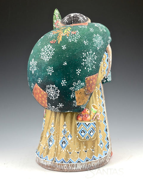 Beautiful Russian Santa with Large Toybag and Gifts