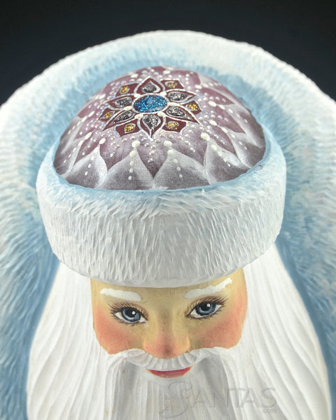 Burgundy and Gold Decorative Russian Santa 12.5 inches