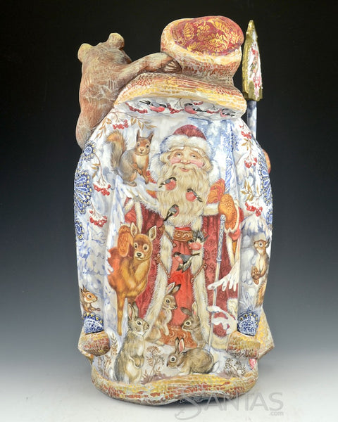 Snow Princess and Wilderness Santa with Bear 14 inches