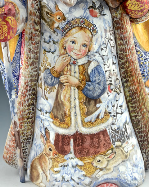 Snow Princess and Wilderness Santa with Bear 14 inches