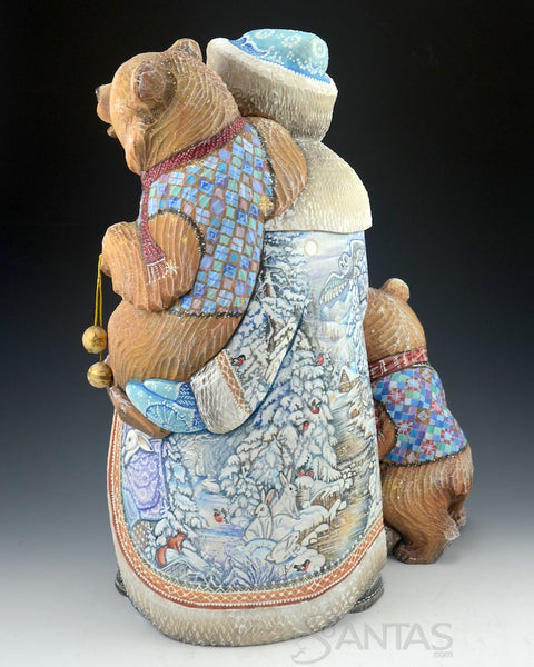 Christmas in The Wilderness Russian Santa with Bears and Scenes