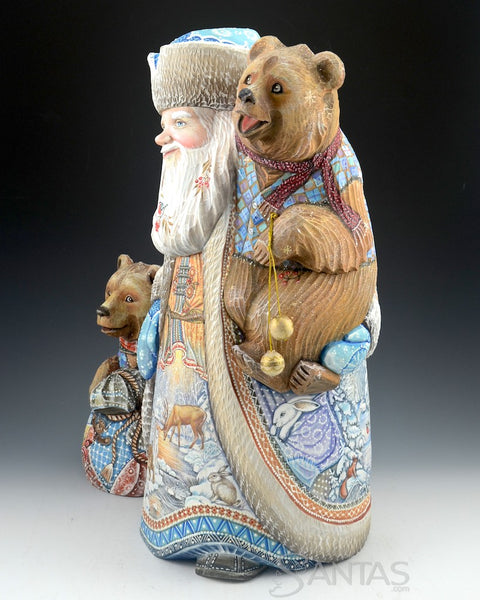Christmas in The Wilderness Russian Santa with Bears and Scenes