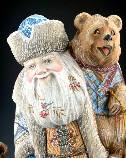 Christmas in The Wilderness Russian Santa with Bears and Scenes