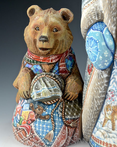 Christmas in The Wilderness Russian Santa with Bears and Scenes