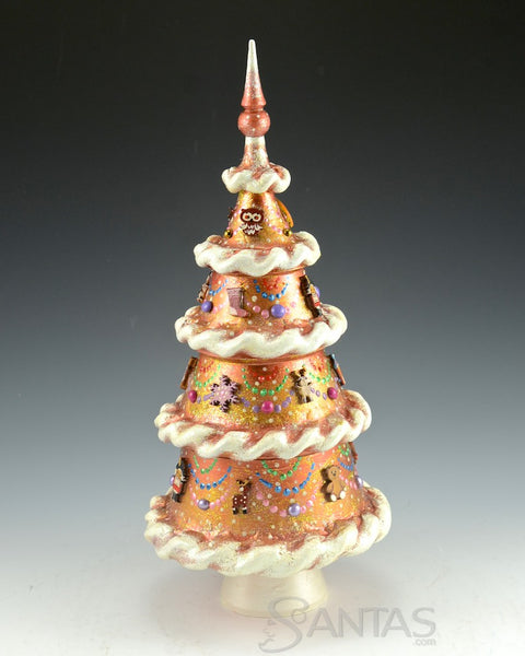 Beautiful Large Gold Decorative Carved Nesting Tree 4 pieces