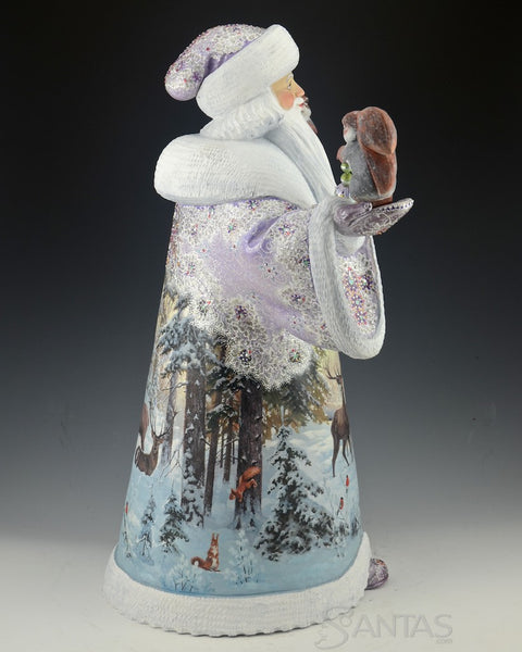 Large Scenic Wilderness Santa with Squirrels and Decorations