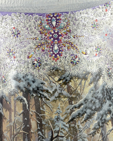 Large Scenic Wilderness Santa with Squirrels and Decorations