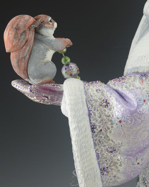 Large Scenic Wilderness Santa with Squirrels and Decorations