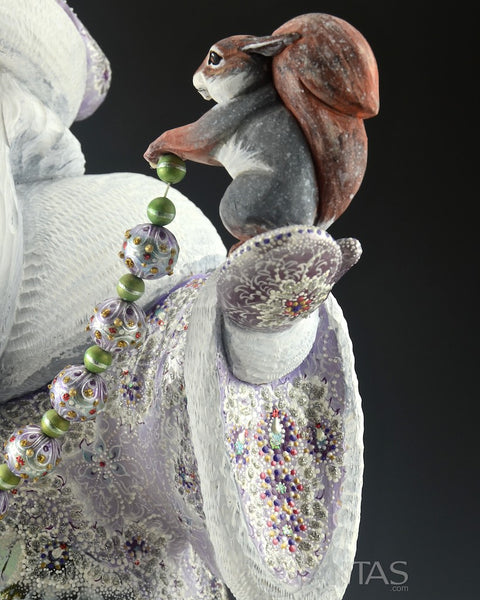 Large Scenic Wilderness Santa with Squirrels and Decorations