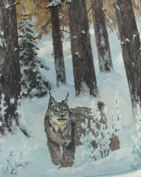 Large Scenic Wilderness Santa with Squirrels and Decorations