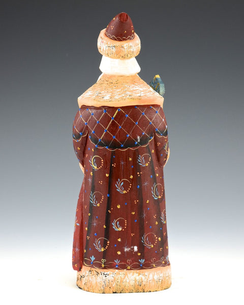 Red White and Blue Wood Santa Claus 9"