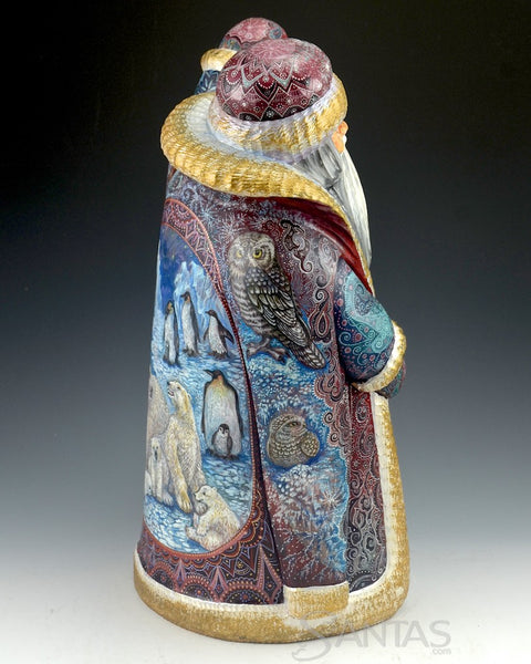 Great Northern Arctic Russian Santa with Marine Wildlife 14 inch