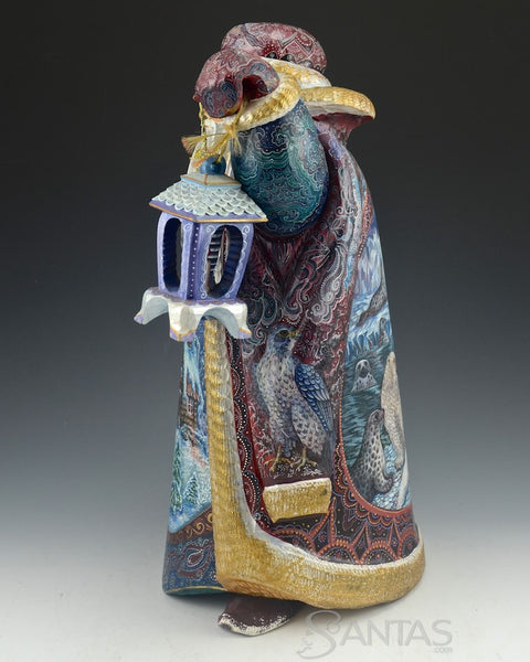 Great Northern Arctic Russian Santa with Marine Wildlife 14 inch