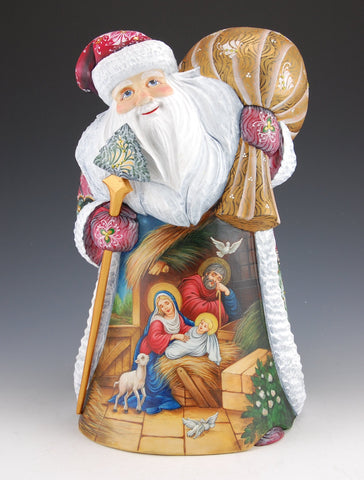 Santa and The Holy Family Nativity - Russian Santa