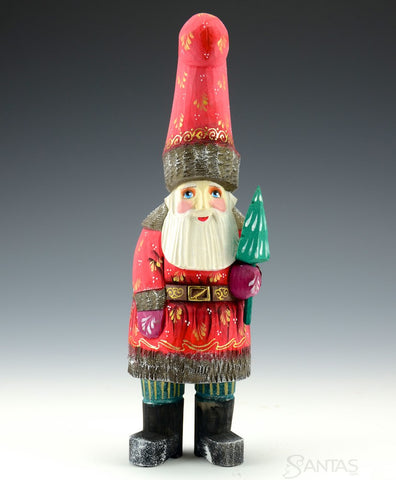 Tall Hat Santa with Tree