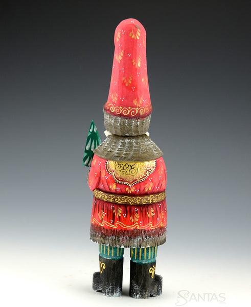 Tall Hat Santa with Tree