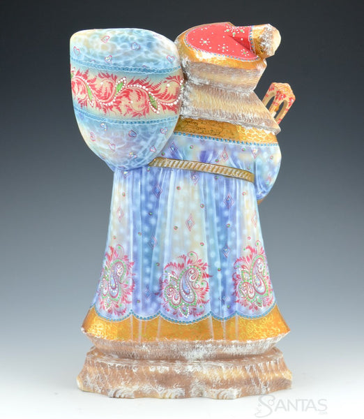 Santa with Lantern and Nativity Scene