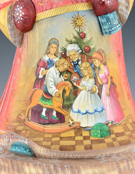 Santa with Old Fashion Rocking Horse Scene