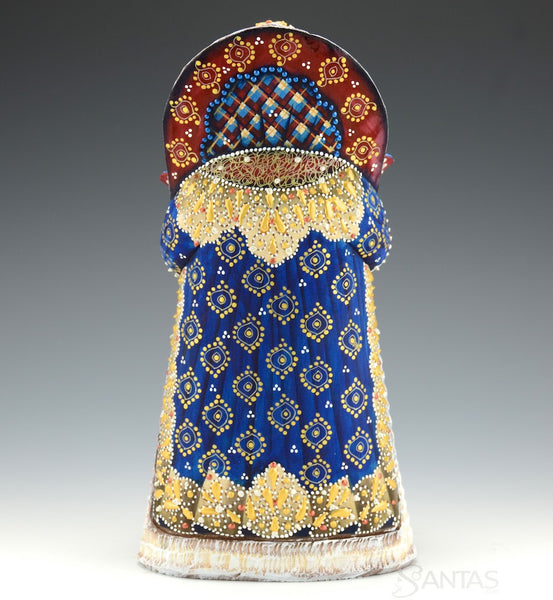 Brilliant Blue Santa With Birds