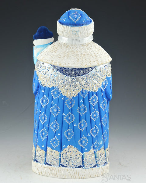 Beautiful Blue Decorative Santa with Nutcracker