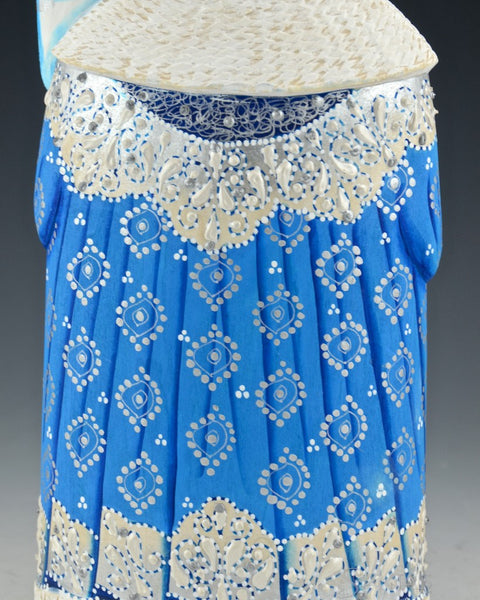 Beautiful Blue Decorative Santa with Nutcracker