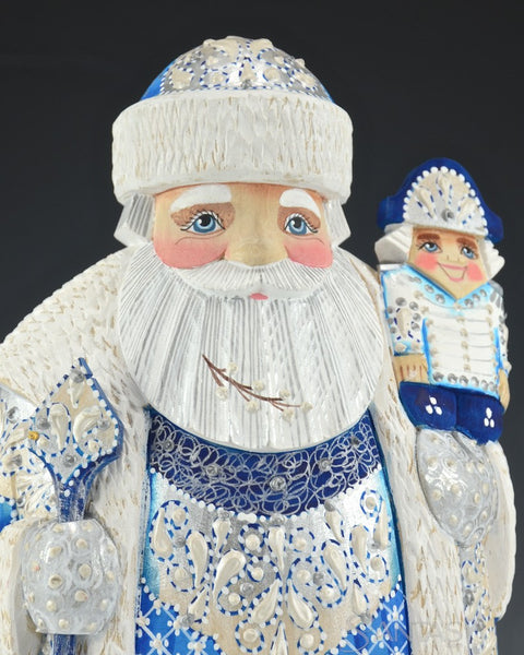 Beautiful Blue Decorative Santa with Nutcracker