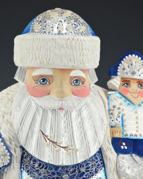 Beautiful Blue Decorative Santa with Nutcracker