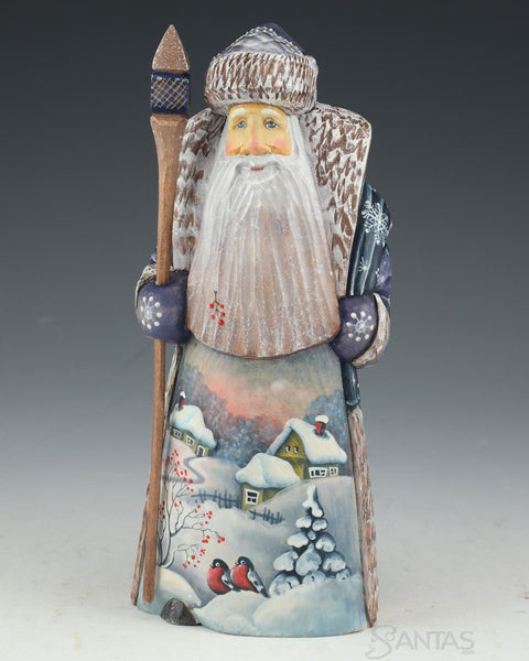 Purple and Blue Christmas Sunrise Russian Santa