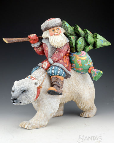 Winter Wanderer Russian Santa and Polar Bear