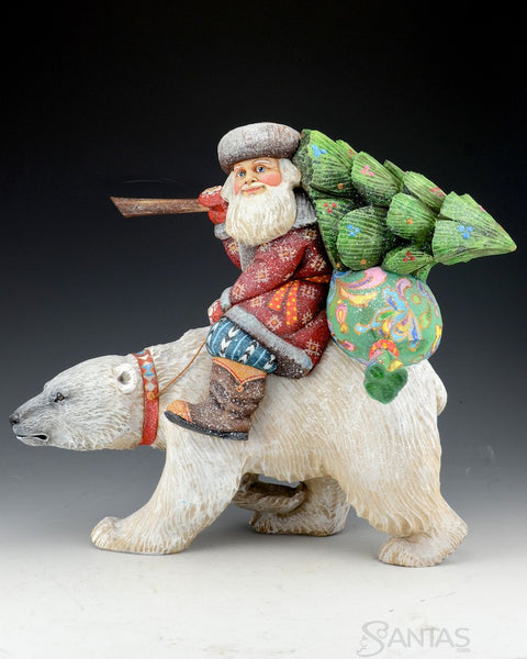 Winter Wanderer Russian Santa and Polar Bear