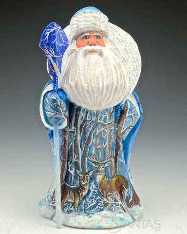 8 inch Scenic Russian Santa with Deer
