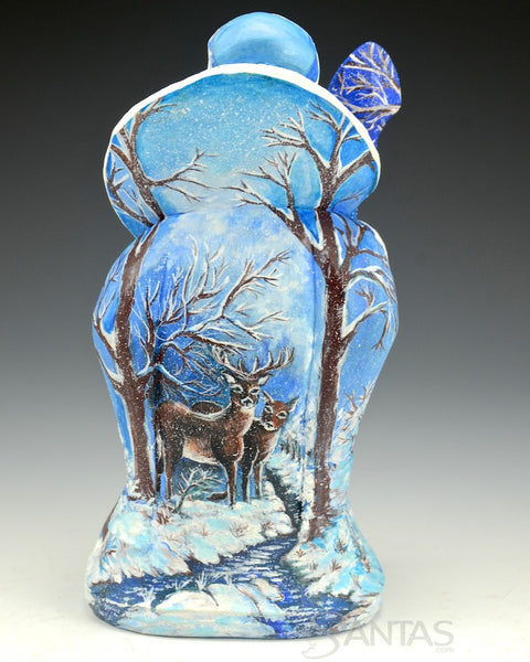 8 inch Scenic Russian Santa with Deer