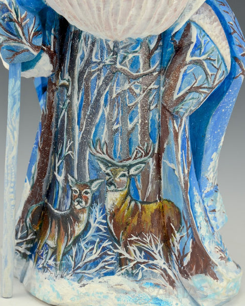 8 inch Scenic Russian Santa with Deer