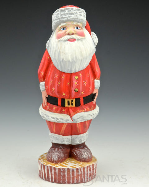 7 inch Standing Red Russian Santa