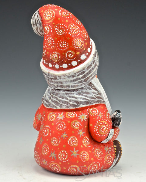Decorative Red Sitting Russian Santa