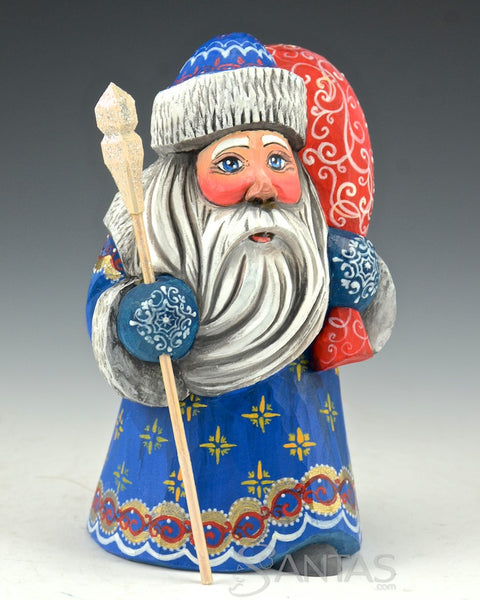 Blue Russian Santa with Red Sunset toybag