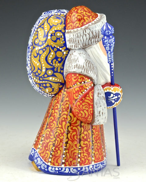 Red and Blue 5 inch Russian Santa