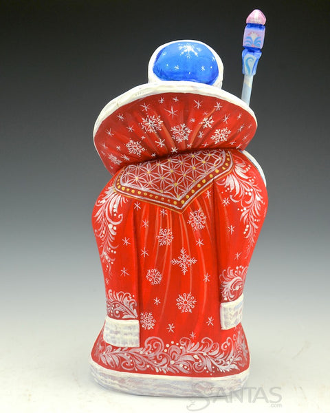 8 inch Russian Santa with Kneeling Girl Scene