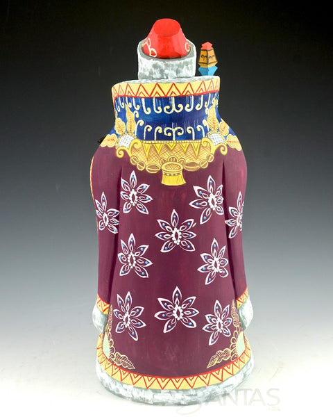 Russian Santa with Nativity and Animals 10 inches