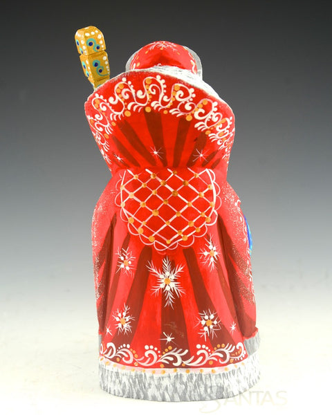Russian Santa with Tree and Staff 6 inch