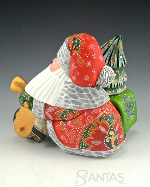 Russian Santa on Motorcycle with Side Car