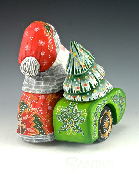 Russian Santa on Motorcycle with Side Car